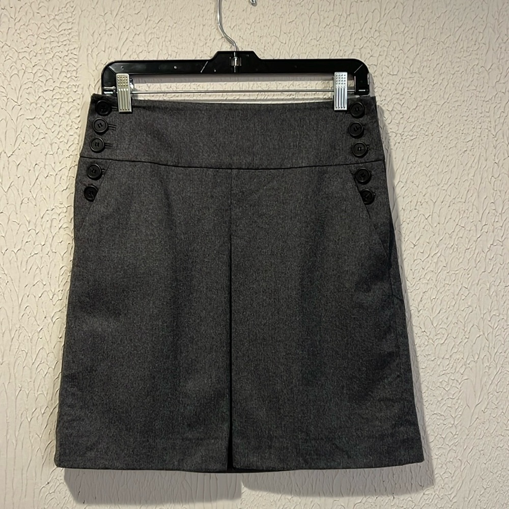 J. Crew Gray 100% Wool Sailor Skirt size 0